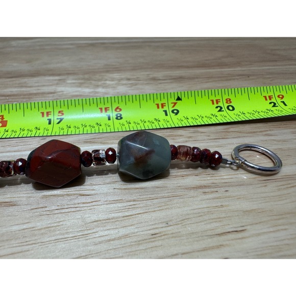 Bloodstone 20" Necklace and Earrings Jewelry Set Gemstone - Picture 16 of 16